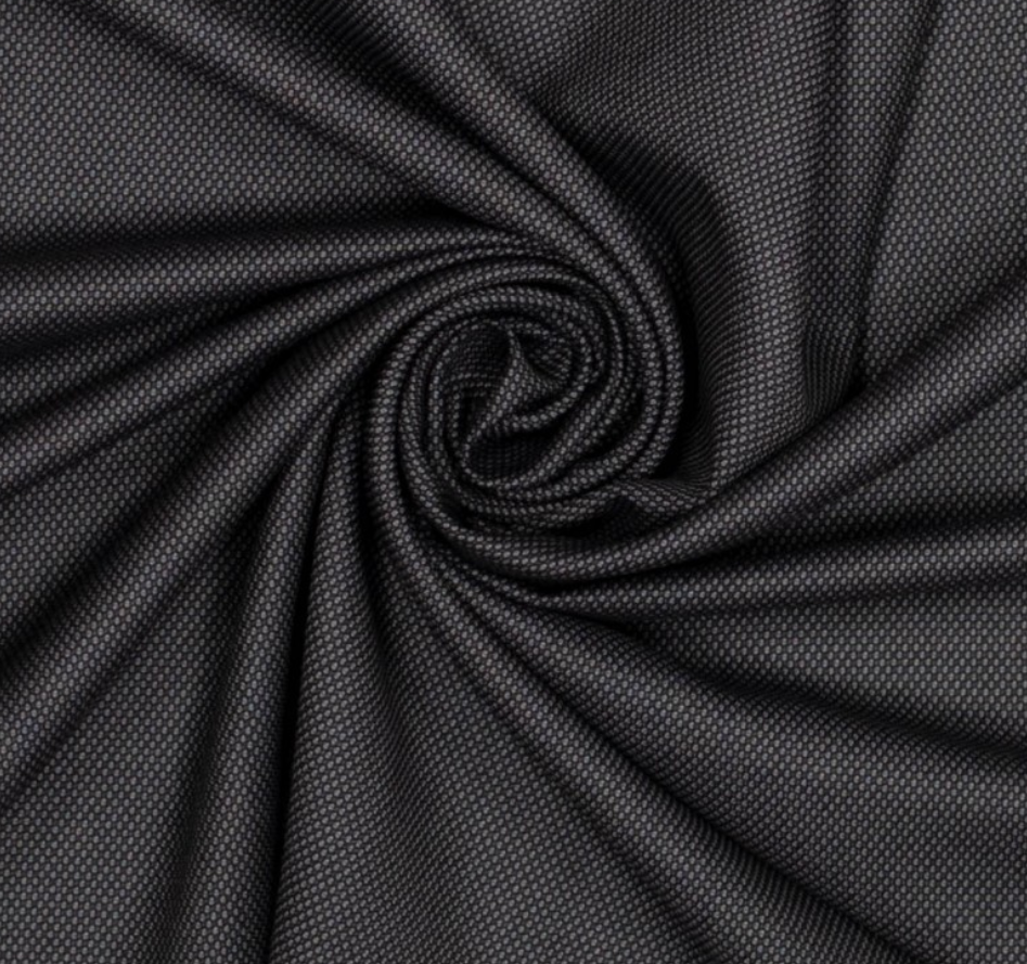 Geweven polyester ananas effen zwart